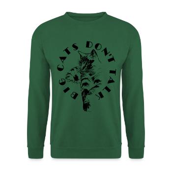 GROßKATZEN REDEN NICHT | Schwarze Katze - Unisex Pullover - Grün - Vorne
