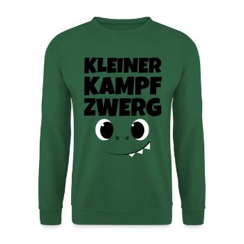 Kleiner Kampfzwerg Lustiger Monster Gesicht Gnom - Unisex Pullover - Grün - Vorne