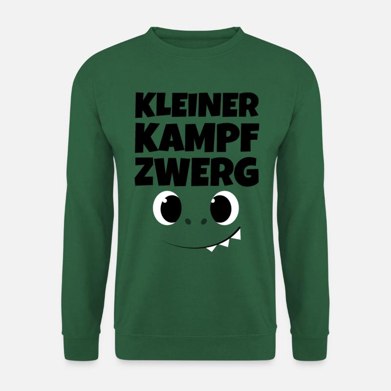 Kleiner Kampfzwerg Lustiger Monster Gesicht Gnom - Unisex Pullover - Grün