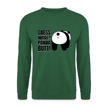 Guess what? Panda Butt Bear Saying Humor Pun - Unisex Sweatshirt - green - Front