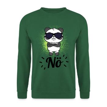 Nö - Panda Bär Cartoon Für Männer, Frauen und Kids - Unisex Pullover - Grün - Vorne