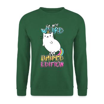Kittycorn Cartoon Unicorn Cat - Édition Limitée - Sweat-shirt Unisexe - vert foncé - Devant