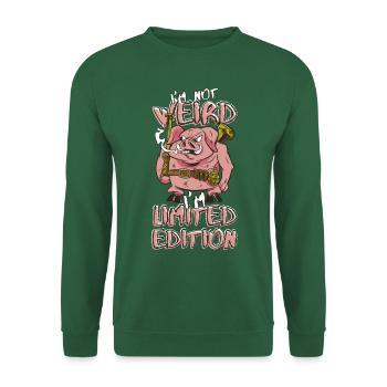 Cooles Cartoon Schwein - Limited Edition - Spruch - Unisex Pullover - Grün - Vorne