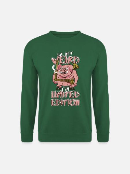 Cooles Cartoon Schwein - Limited Edition - Spruch - Unisex Pullover - Grün