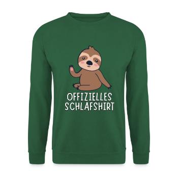 Offizielles Schlafshirt - Süßes Baby Faultier - Unisex Pullover - Grün - Vorne