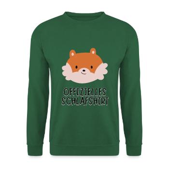 Official Sleeping Shirt - Sweet Fox with Face - Unisex Sweatshirt - green - Front