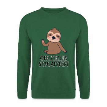 Offizielles Schlafshirt - Süßes Baby Faultier - Unisex Pullover - Grün - Vorne