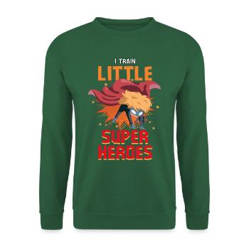 Kindergarten teacher raises little superheroes - Unisex Sweatshirt - green - Front