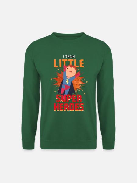 Kindergärtner Erzieher erzieht kleine Superhelden - Unisex Pullover - Grün