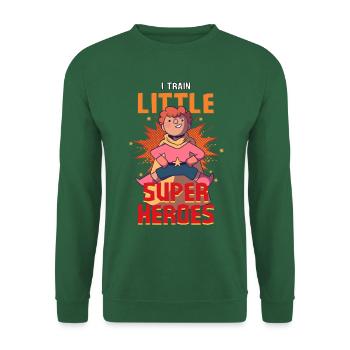 Kindergarten teacher raises little superheroes - Unisex Sweatshirt - green - Front
