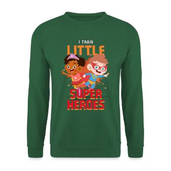 Kindergarten teacher raises little superheroes - Unisex Sweatshirt - green - Front