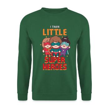 Kindergarten teacher raises little superheroes - Unisex Sweatshirt - green - Front