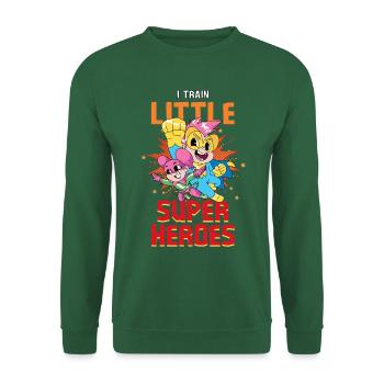 Kindergarten teacher raises little superheroes - Unisex Sweatshirt - green - Front