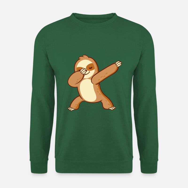 Dabbing Sloth Sloth Kawaii Dancing - Sweat-shirt Unisexe - vert foncé