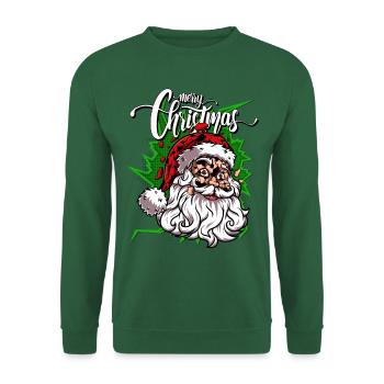 Merry Christmas Merry Christmas - Unisex Pullover - Grün - Vorne
