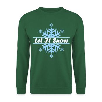 Schneeflöckchen-Let it Snow - Unisex Pullover - Grün - Vorne