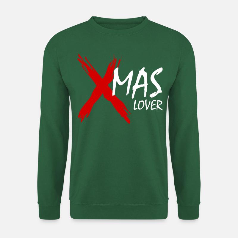 XMAS LOVER In Red And White - Unisex Pullover - Grün