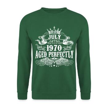 1970| Juli 1970 Geburtstag Perfekt gealtert - Unisex Pullover - Grün - Vorne