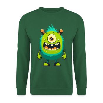 Monster Crash - Cheeky Green Cyclops Monster - Unisex Sweatshirt - green - Front