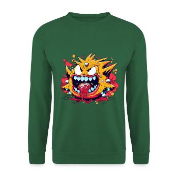 Monster Crash - Cool Yellow Monster - Unisex Sweatshirt - green - Front