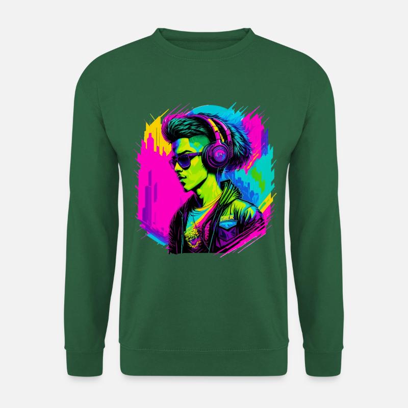Cyber-Junge - Unisex Pullover - Grün