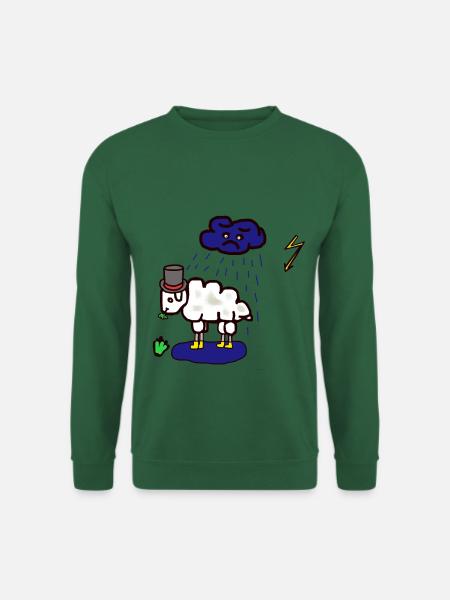 Schlecht Wetter Schaf Regenwolke Regen Hammel - Unisex Pullover - Grün