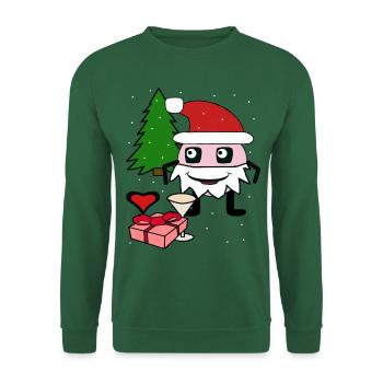 Noël Avent Saint-Nicolas Père Noël enfants - Sweat-shirt Unisexe - vert foncé - Devant