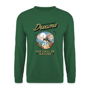 Mosquito - Follow Your Dreams - Nature Wildlife - Unisex Sweatshirt - green - Front