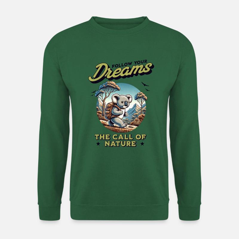 Koala - Follow Your Dreams - Natur Wildlife - Unisex Pullover - Grün