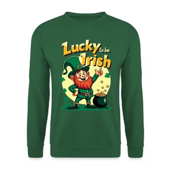 Lucky to be Irish – St. Patrick's Day Leprechaun - Unisex Sweatshirt - green - Front