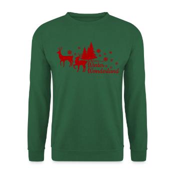 Winterwunderland_Weihnachten - Unisex Pullover - Grün - Vorne
