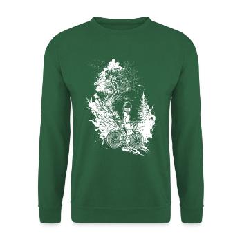 Ready to ride: Perfektes Design für Mountainbiker! - Unisex Pullover - Grün - Vorne