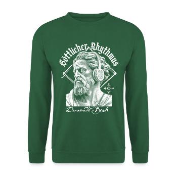 Zeus mit Hip-Hop Vibes – Ein göttlicher Soundtrack - Unisex Pullover - Grün - Vorne