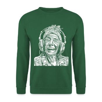 Vintage Vibes: Hippie Happiness T-Shirt Experience - Unisex Sweatshirt - green - Front
