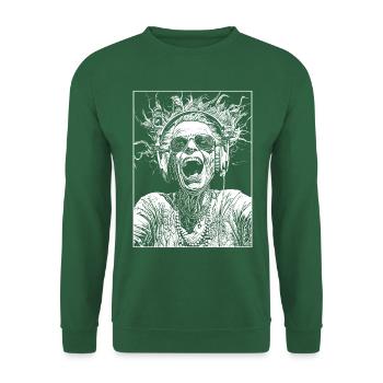 Shirt Bass-Wave Vibes - Beat at maximum volume - Unisex Sweatshirt - green - Front