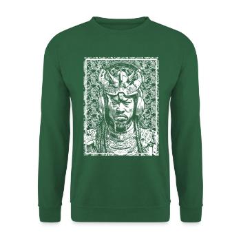 Düsterer Stolz: Samurai Streetwear für Clubs - Unisex Pullover - Grün - Vorne