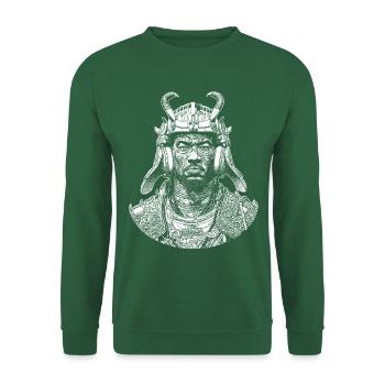 Samouraï au rythme : style et son sur votre chemise - Sweat-shirt Unisexe - vert foncé - Devant