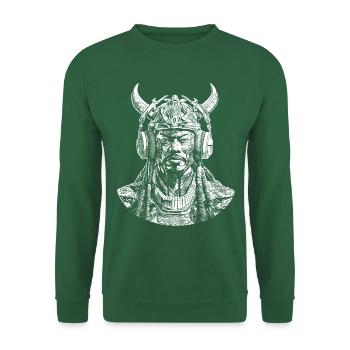 Samurai vibes in a hip-hop beat: Unique shirt - Unisex Sweatshirt - green - Front