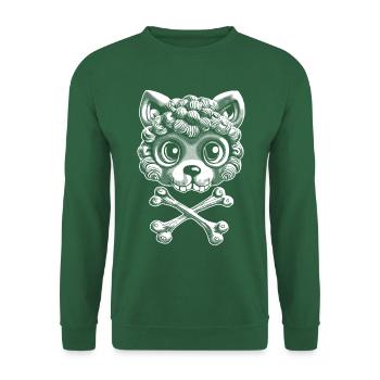 Hamster mignon : Charmant crâne sur T-shirt - Sweat-shirt Unisexe - vert foncé - Devant