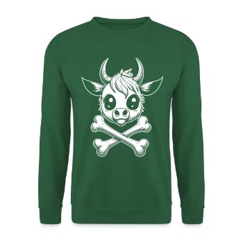 Unique Cartoon Skull Calf Shirt - Unisex Sweatshirt - green - Front