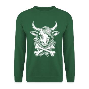Chemise de bien-être animal : Déclaration de conception de vache - Sweat-shirt Unisexe - vert foncé - Devant