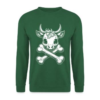 Cow Pirate: Unique shirt for trendsetters - Unisex Sweatshirt - green - Front