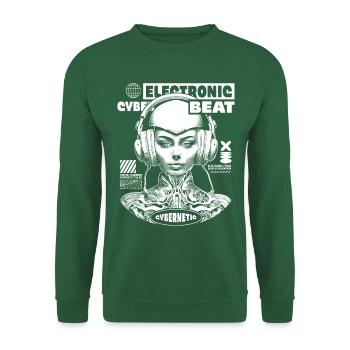 Electro Cyber Beat: Futuristic Music T-Shirt - Unisex Sweatshirt - green - Front