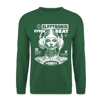 Seductive space woman, shirt for techno fans - Unisex Sweatshirt - green - Front