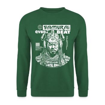 Anime T-Shirt with Futuristic Samurai - Unisex Sweatshirt - green - Front