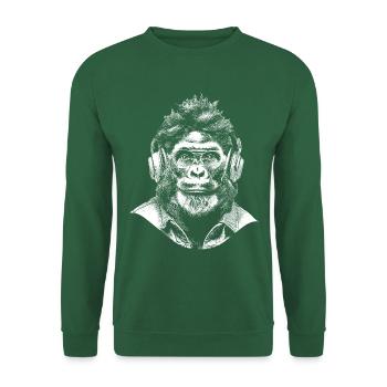 T-shirt gorille élégant pour les fans de street art - Sweat-shirt Unisexe - vert foncé - Devant