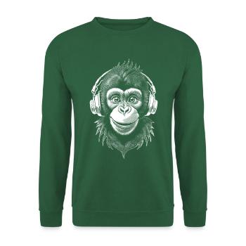 E-Sports Chimpanzee T-Shirt for Gaming Fans - Unisex Sweatshirt - green - Front