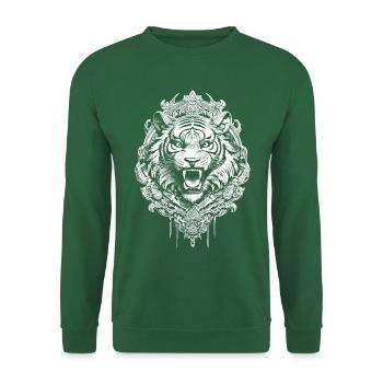 Futuristic Tiger Streetwear Shirt - Unisex Sweatshirt - green - Front
