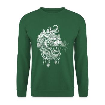 Spiritual Mandala Tiger T-Shirt - Unisex Sweatshirt - green - Front