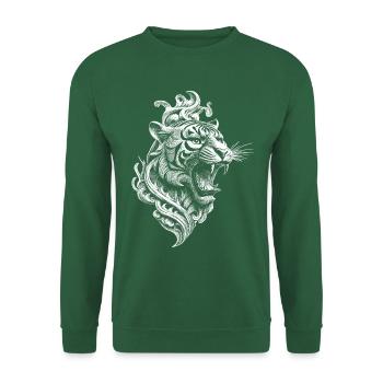 Zen Tiger Shirt for meditative moments - Unisex Sweatshirt - green - Front